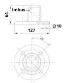 Pozinkovaná kotva do steny pre trubku 60,3mm