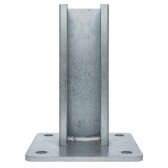 Pozinkovaná kotviaca platňa pre profil 60x40 mm, 125x125 mm