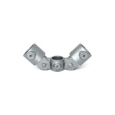 Pozinkovaná nastaviteľná spojka s dvoma kĺbmi pre trubku 42,4 mm