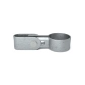Pozinkovaná objímka na uchytenie plotového panelu k stĺpiku 42,4 mm, koncová