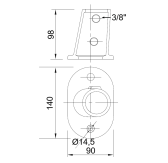 Pozinkovaná šikmá kotva do zeme pre trubku 42,4mm