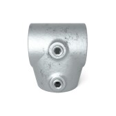Pozinkovaná šikmá spojka pre trubky 33,7 mm, tvar úzke T, 0°–11°