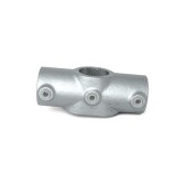 Pozinkovaná šikmá spojka pre trubky 42,4 mm, tvar kríž, 0°–11°