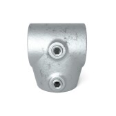 Pozinkovaná šikmá spojka pre trubky 42,4 mm, tvar úzke T, 0°–11°