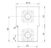 Pozinkovaná spojka pre jokel 40x40mm, tvar úzke T