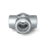 Pozinkovaná spojka pre trubku 42,4 mm, tvar priechodný kríž, 6 cestný