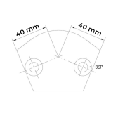 Pozinkovaná spojka pre trubky 42,4 mm, tvar L