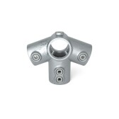 Pozinkovaná spojka pre trubky 48,3 mm, tvar sedlový kríž, 27,5°