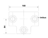 Pozinkovaná spojka pre trubky 60,3 mm, tvar široké T