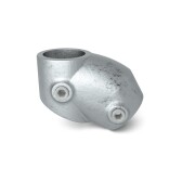 Pozinkovaná uhlová spojka pre trubky 33,7 mm, uhol medzi trubkami 45°–60°