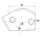 Pozinkovaná uhlová spojka pre trubky 42,2 mm, uhol 45° - 60°