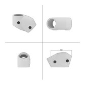 Pozinkovaná uhlová spojka pre trubky 48,3 mm, uhol 45° - 60°