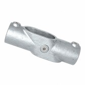 Pozinkovaná uhlová spojka pre trubky 48,3 mm, tvar kríž, 0° - 45° uhol