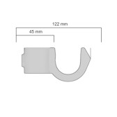 Pozinkovaná upínacia spojka pre trubky 42,4 mm, tvar kontinuálny kríž