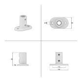 Pozinkovaná kotva do zeme pre trubku 48,3 mm