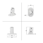 Pozinkovaná základová príruba pre trubku 48,3 mm, sklon 0°–11°