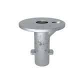Pozinkovaná zemná objímka na zabetónovanie pre trubku 33,7 mm
