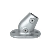 Pozinkovaná zosilnená základová príruba pre trubku 33,7 mm, sklon 45°–60°