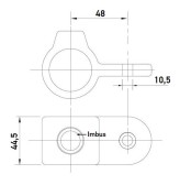 Pozinkovaný držiak poľa pre trubku 42,4mm, typ 1