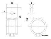 Pozinkovaný držiak poľa pre trubku 42,4mm, typ 2