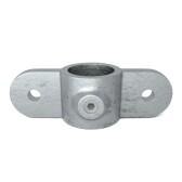 Pozinkovaný dvojitý kĺbový úchyt pre trubku 48,3 mm, dve oká v jednej osi