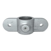 Pozinkovaný dvojitý kĺbový úchyt pre trubku 33,7 mm, dve oká v jednej osi