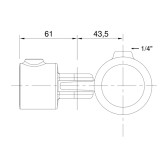 Pozinkovaný nastaviteľný úchyt pre trubku 33,7 mm
