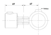 Pozinkovaný nastaviteľný úchyt pre trubku 42,4mm