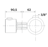 Pozinkovaný nastaviteľný úchyt pre trubku 60,3 mm