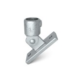 Pozinkovaný otočný držiak pre trubku 33,7 mm, na uchytenie do steny
