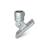 Pozinkovaný otočný držiak pre trubku 42,4 mm, pre uchytenie do steny