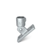 Pozinkovaný otočný držiak pre trubku 48,3 mm, pre uchytenie do steny