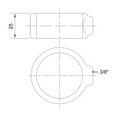 Pozinkovaný podporný krúžok pre trubku 42,4 mm, proti posunutiu spojky