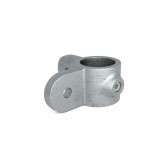 Pozinkovaný rohový kĺbový úchyt pre trubku 42,4 mm, dve oká pod uhlom 90°
