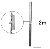 Profil 40x40x1,5 mm s hákovým zámkom, dĺžka profilu 2 m