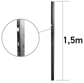 Profil 50x30x1,5mm so zámkom, dĺžka profilu 1,5m