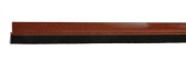 PVC tesniaca lišta s nylonovou kefou, samolepiaca, vlas dĺžky 14 mm, lišta vo farbe drevo-borovica, bočná, 1m