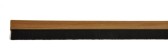 PVC tesniaca lišta s nylonovou kefou, samolepiaca, vlas dĺžky 24 mm, lišta vo farbe drevo-dub, bočná, 1m