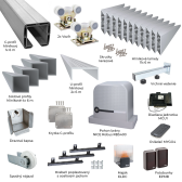 Sada na výrobu samonosnej brány do 4,5m, s hliníkovou výplňou 108x16 a sadou pohonu NICE Robus RBS
