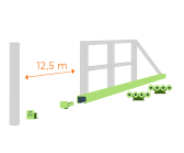 Sada pre samonosnú bránu s šírkou prejazdu do 12,5m, C-profil 140x140x6mm, FE, vozíky 9 roliek