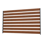 Sada pre výrobu hliníkového plotového poľa 2 m x 1,2 m, lamely 100x16 mm, drevodekor TEPIRA (Orech), so štruktúrou