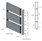 Sada pre výrobu hliníkového plotového poľa 2 m x 1,2 m, lamely 160x16 mm, bez povrchovej úpravy