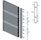 Sada pre výrobu hliníkového plotového poľa 2 x 1,2 m, lamely 120x16 antracit so štruktúrou a 20x16 mm elox