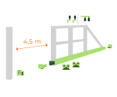 Sada pre výrobu samonosnej posuvnej brány do šírky prejazdu 4,5 m