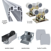 Sada pre výrobu samonosnej posuvnej brány do 320 kg/4,5 m, AL 95x106
