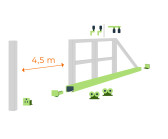 Sada pre výrobu samonosnej posuvnej brány do šírky prejazdu 3,5 m, s pozinkovaným C-profilom