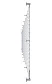Sada pre vytvorenie fasádnej lankovej steny 1,8x10 m, odsadenie od steny 100mm