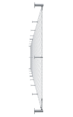 Sada pre vytvorenie fasádnej lankovej steny 1,8x10 m, odsadenie od steny 150mm