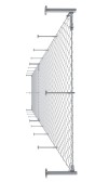 Sada pre vytvorenie fasádnej lankovej steny 3x25m, odsadenie od steny 150mm