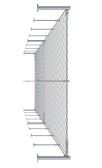 Sada pre vytvorenie fasádnej lankovej steny 3x25m, odsadenie od steny 200mm